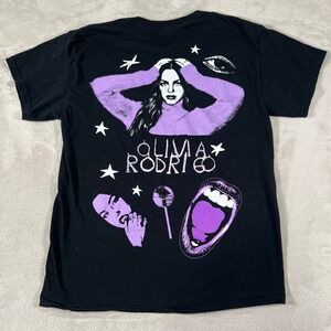 Olivia Rodrigo Graphic T-Shirt Black Purple GUTS Tour Fan Merch Mens Size Medium